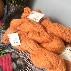 Orange Yarn Three Skeins for Kitting Arts & Crafts